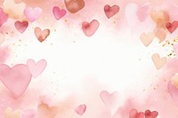 Pink heart border watercolor background backgrounds petal abstract.