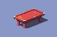 Pool table cut pixel furniture eight-ball relaxation.