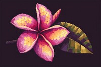 Plumeria cut pixel flower art graphics.