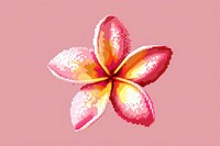 Plumeria cut pixel flower graphics petal.