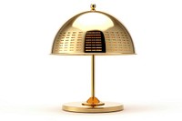 Modern lamp lampshade gold white background.