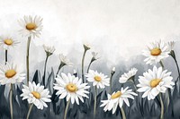Daisy meadow monochrome backgrounds painting flower.
