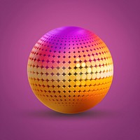 Hyper Detailed Realistic element representing of diwali purple sphere yellow.