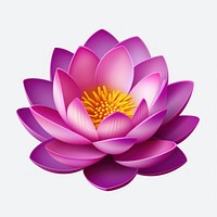 Hyper Detailed Realistic element representing of lotus flower purple petal.