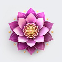 Hyper Detailed Realistic Graphic element representing of lotus flower purple plant.