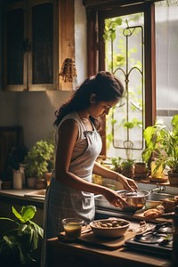 Aesthetic Photography Bangladesh women vlogging cooking kitchen adult.