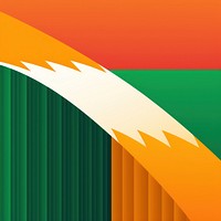 Absract Graphic Element representing of indian flag graphics yellow green.