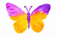 Butterfly drawing purple petal.