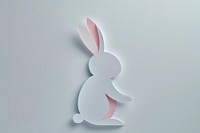 Bunny paper gray representation.