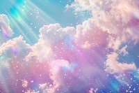Holographic cloud on sky background backgrounds sunlight outdoors.