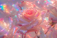 Holographic rose background backgrounds flower petal.