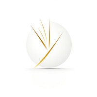 Golf vectorized line logo egg white background.
