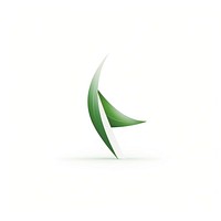 Green wind turbine vectorized line logo plant leaf.