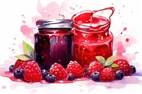 Jam raspberry blueberry painting.