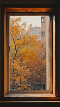 Window autumn architecture transparent.