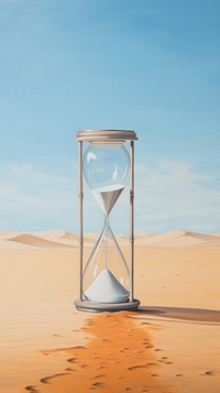Hourglass outdoors sand landscape.