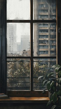 Window windowsill plant city.