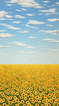 Sunflower landscape outdoors horizon.