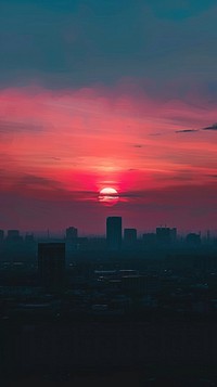 Sunset architecture cityscape outdoors.