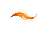 Orange cat vectorized line logo abstract white background.