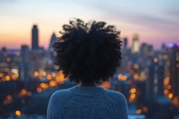 African american woman architecture cityscape skyline.