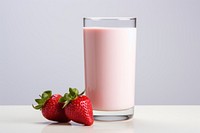 Strawberry Milk glass milk smoothie juice.