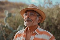Senior indian american man portrait glasses adult.
