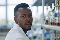 African american man scientist portrait adult.