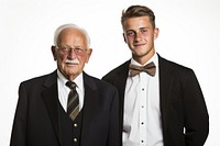 Grandpa and a dad portrait glasses necktie.