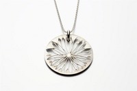 Engraved dandelion necklace pendant jewelry locket.
