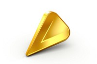 Gold white background triangle origami.