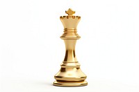 Chess trophy gold game white background.