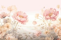 Antique chinese flowers garden backgrounds blossom pattern.