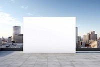 Building block on white card on the screen with a city under construction rendering architecture outdoors sky.