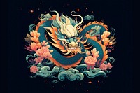Chinese dragon art pattern representation.
