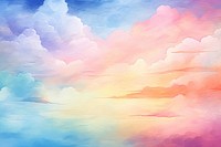 Abstract sunset sky with puffy clouds backgrounds painting outdoors.