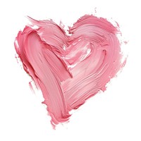 Heart shape brush stroke backgrounds paint pink.
