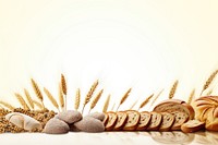 Bread line horizontal border wheat food triticale.