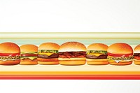 Burger line horizontal border food hamburger freshness.