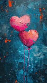 Minimal space Captivating and vibrant love hearts painting creativity lollipop.