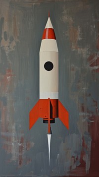 Minimal space fast Rocket rocket painting missile.