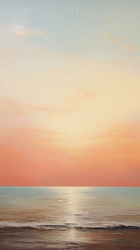 Beach outdoors painting horizon.