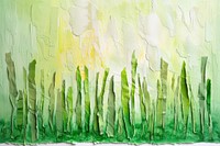 Abstract grass ripped paper art painting green.