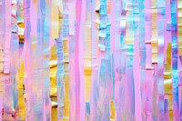 Abstract iridescent easter ripped paper parallel glitch effect art collage purple.
