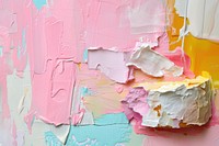 Abstract summer cake ripped paper art painting backgrounds.