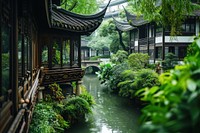 Traditional chinese style garden architecture outdoors building.
