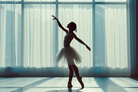 Young woman dancing ballet entertainment.