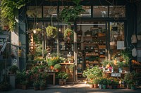 Flower plant city shop outdoors nature architecture.