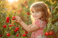 Family kid gardening photography outdoors portrait.
