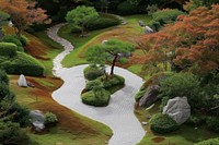 Japanese style garden architecture landscape outdoors.
